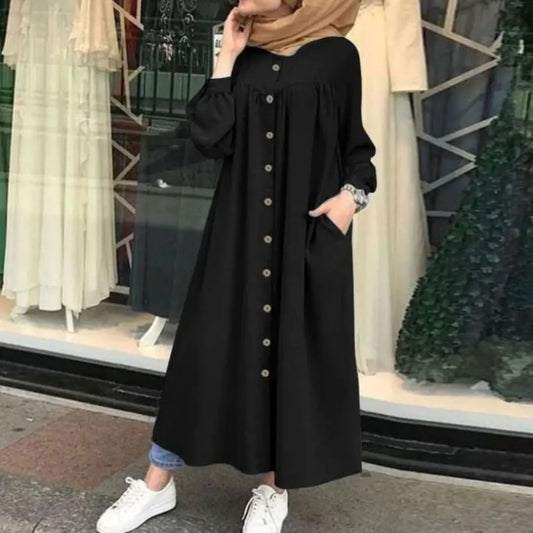New fashion button Abaya