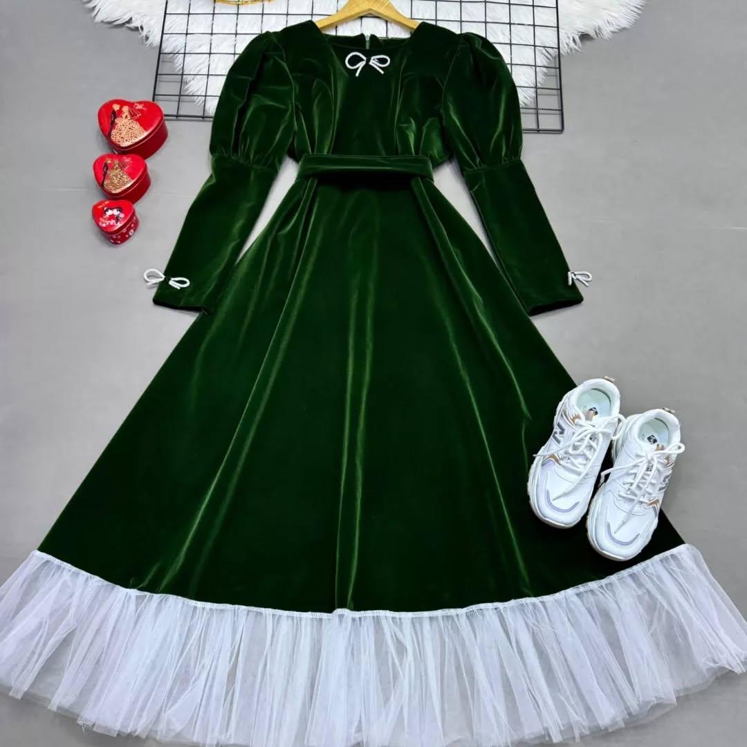 Puffy Velvet maxi