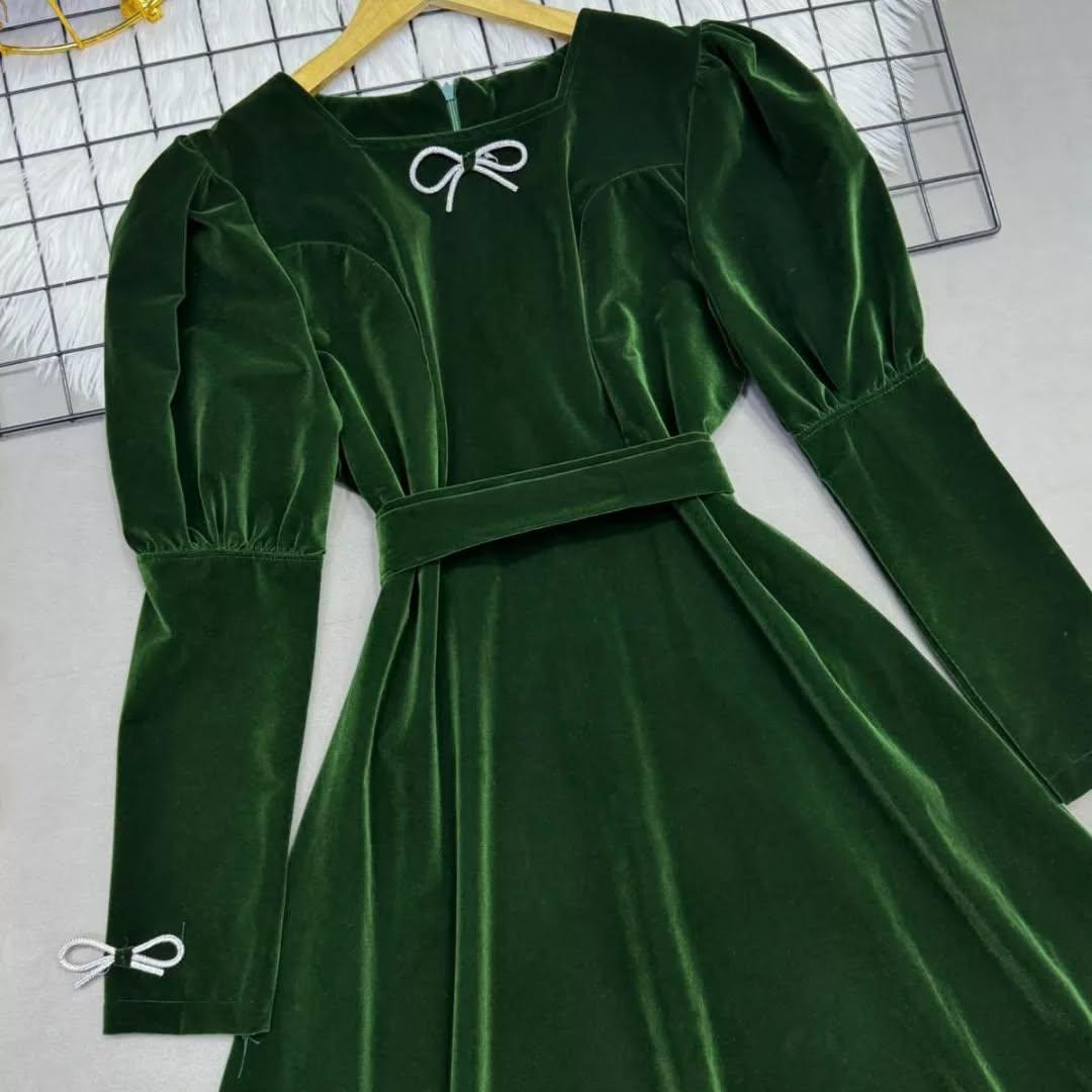 Puffy Velvet maxi