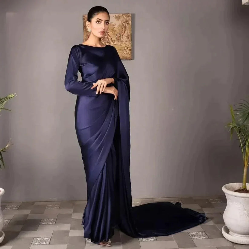 Silk necklace saree stitch