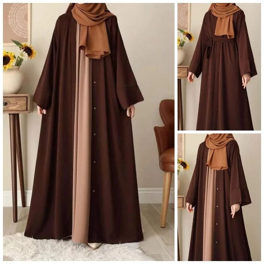Manahil  abaya with attach inner and stroller