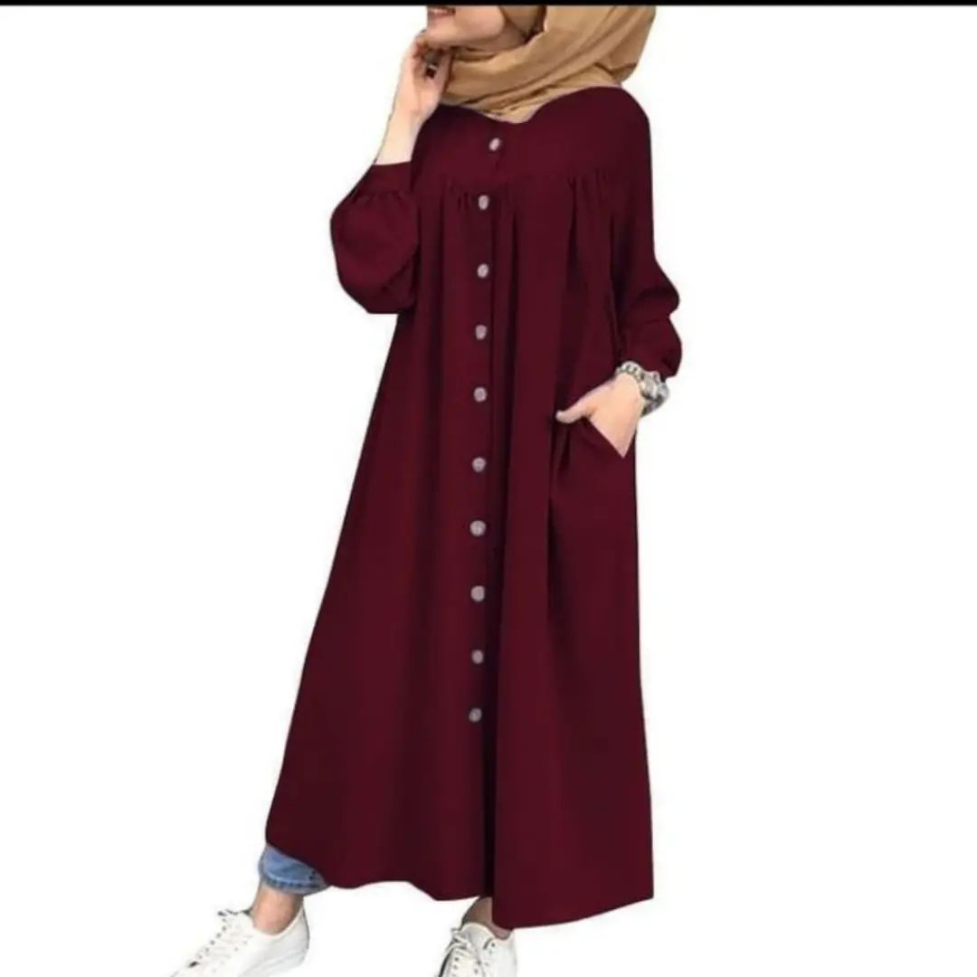 New fashion button Abaya