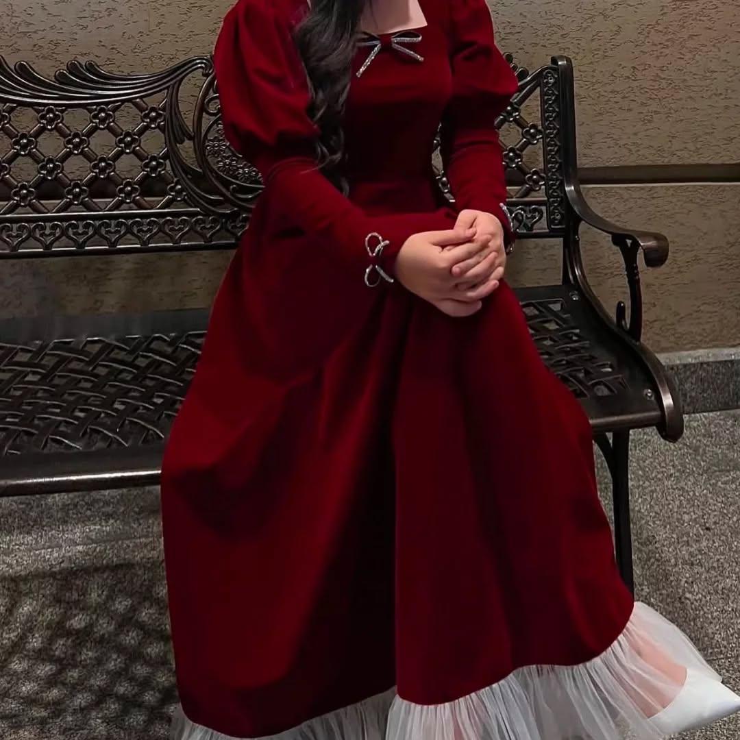 Puffy Velvet maxi
