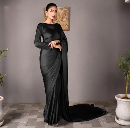 Silk necklace saree stitch