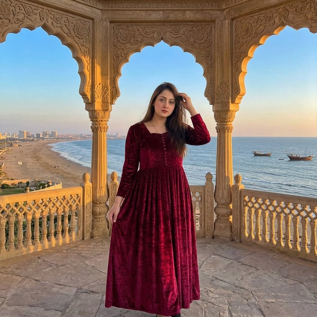 velvet Elegance Frock