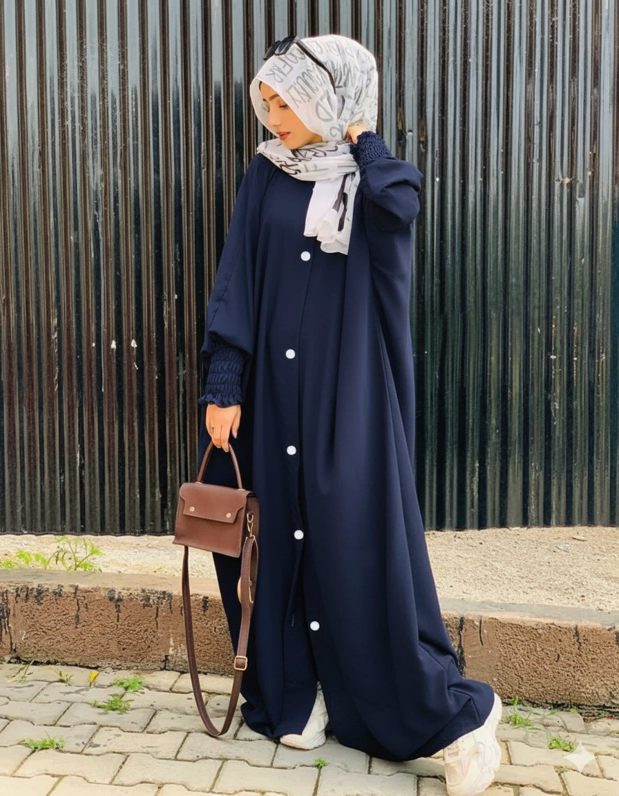 turkish Beggy button abaya
