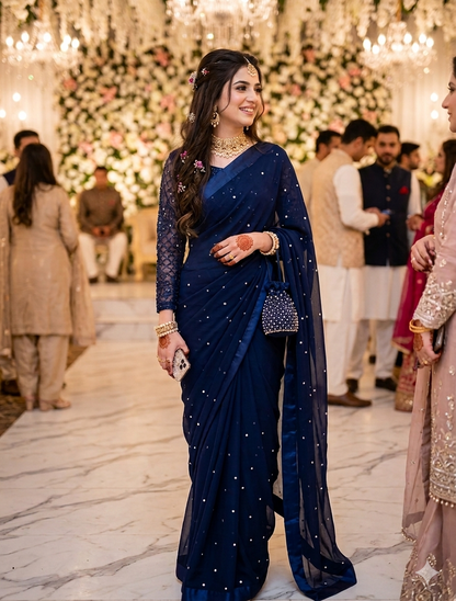 Grace Chiffon Embroidered Saree