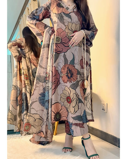 Eid-Lawn 3-Pcs Suit Stitched