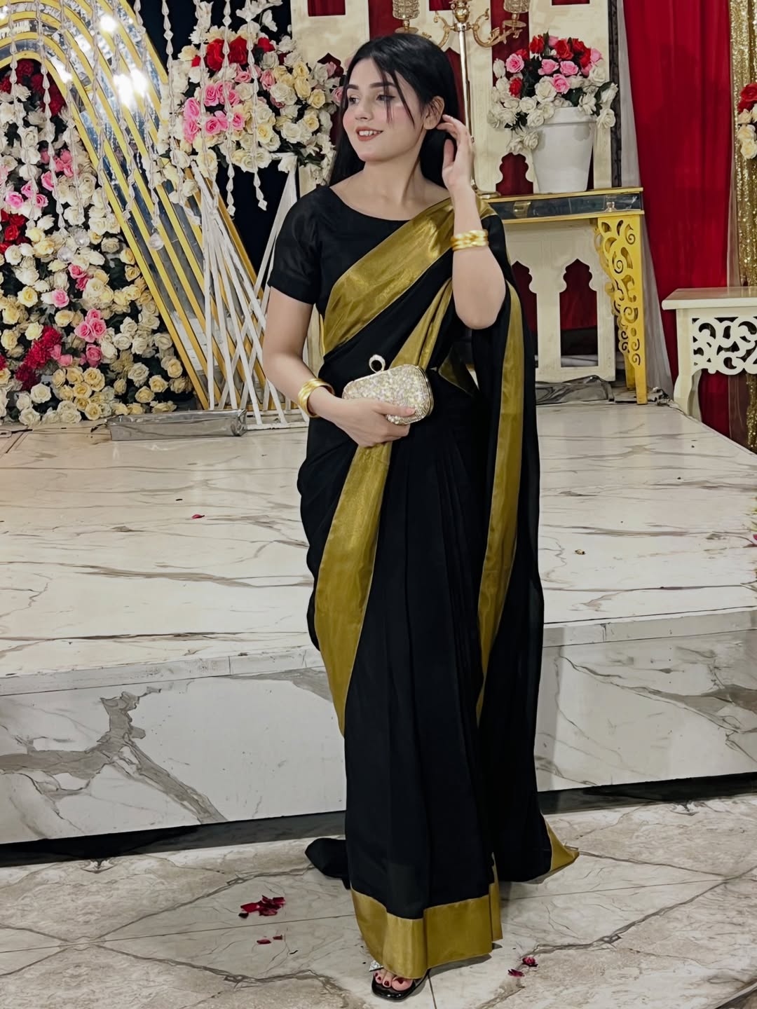Nazneen saree Stitched