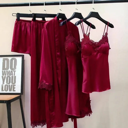 Luxe Silk Dream 5PC Set Nighty Set