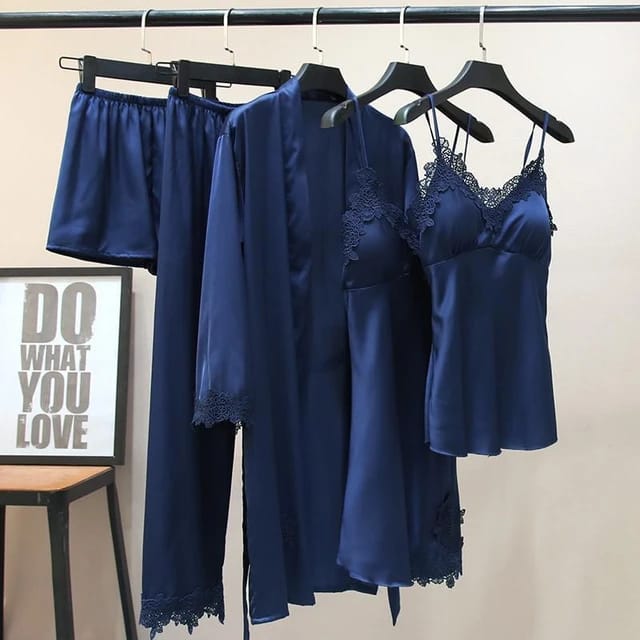Luxe Silk Dream 5PC Set Nighty Set
