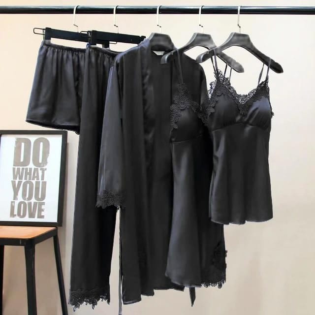 Luxe Silk Dream 5PC Set Nighty Set