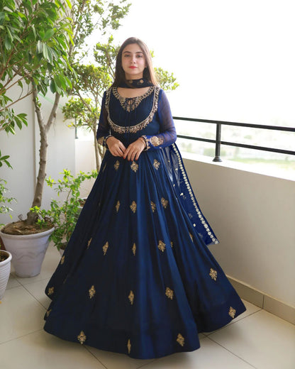 Fiza Embroidered maxi  dress