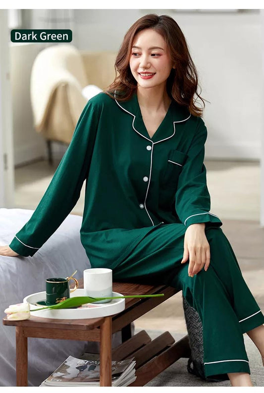Green– Silky Pajama Set for Women