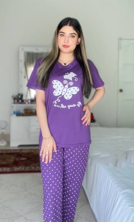 Purple Butterfly Nightwear Set