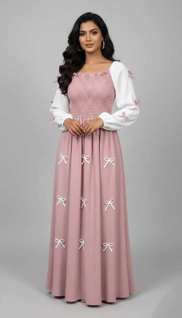 Bow Smocky Maxi