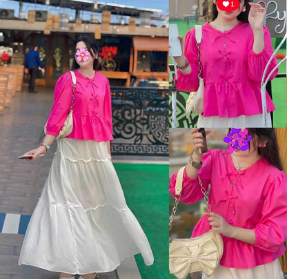 viral top and skirts