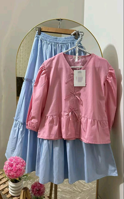 viral top and skirts