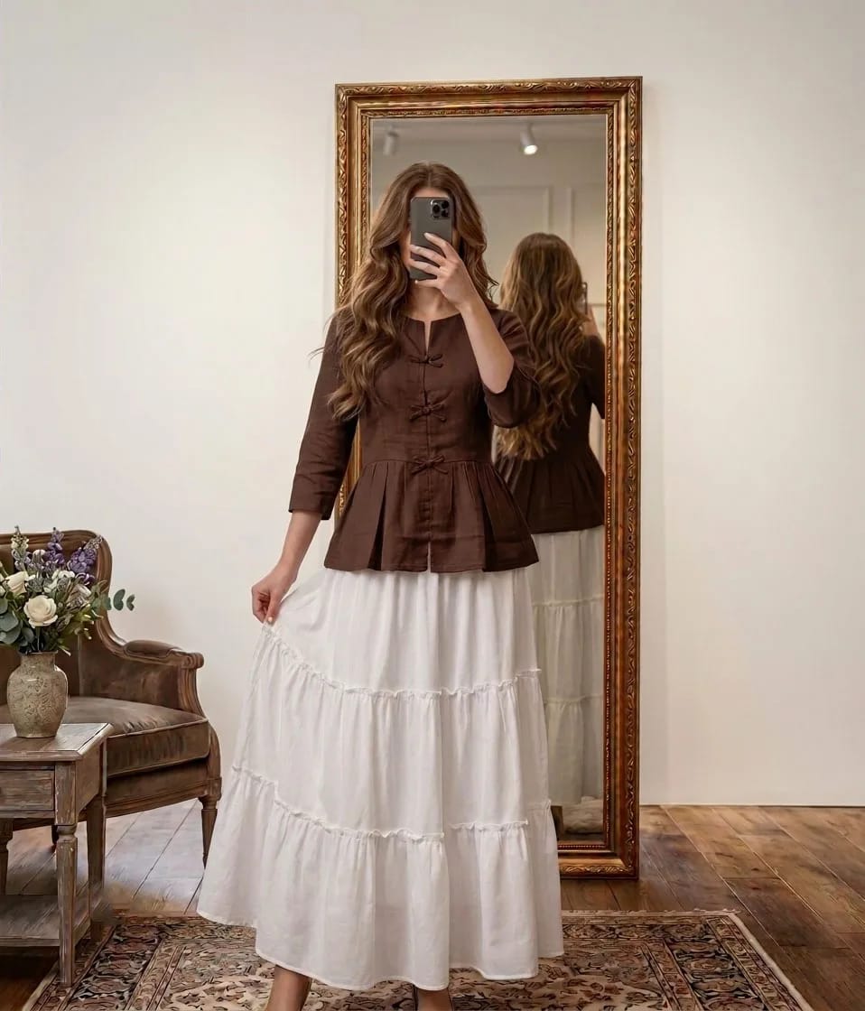 viral top and skirts