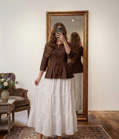 viral top and skirts