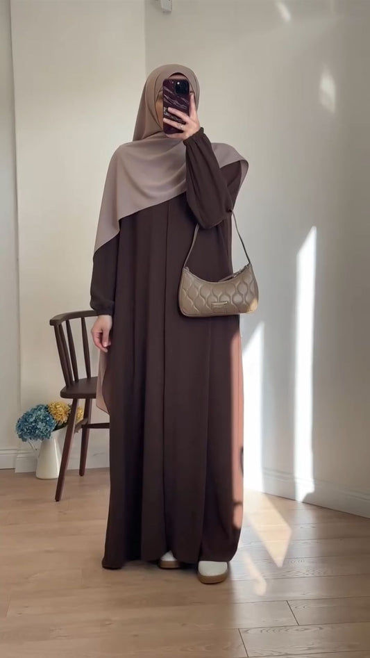 Modest abaya with stroller