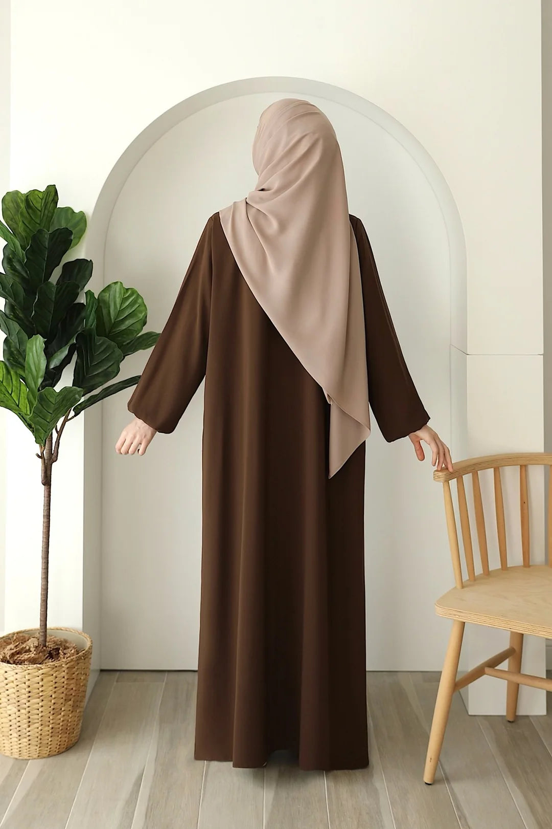 Modest abaya with stroller