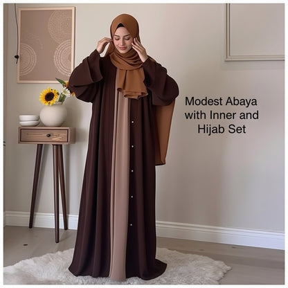 Manahil  abaya with attach inner and stroller