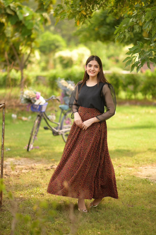 Choco shirt and skirt Summer