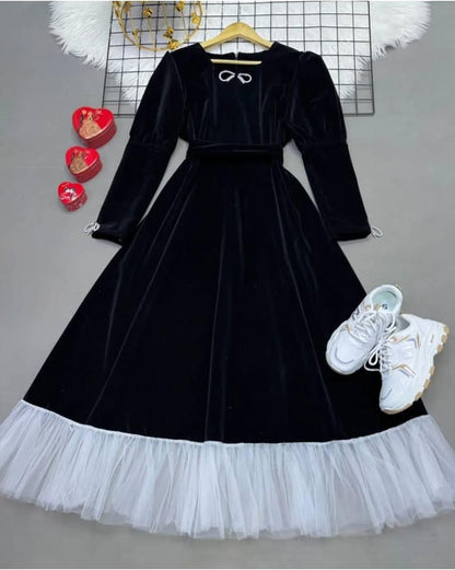 Puffy Velvet maxi